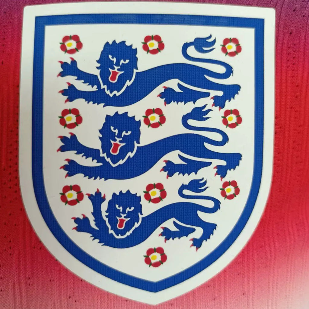 2025/26 England Home White Player Version Soccer Jersey Detail 1