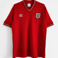 1984/1987 England Away Red Retro Soccer Jersey Front