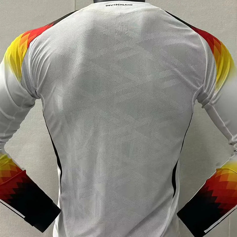 2024/25 Germany Home White Player Version Long Sleeve Jersey Back