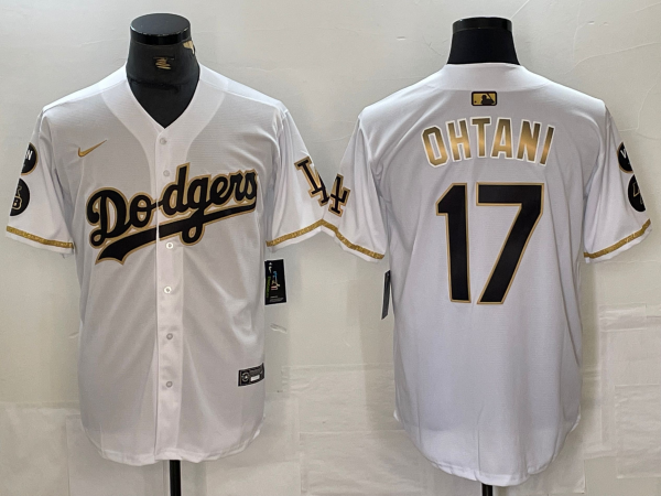 Men's Los Angeles Dodgers Shohei Ohtani White Alternate Game Jerseys