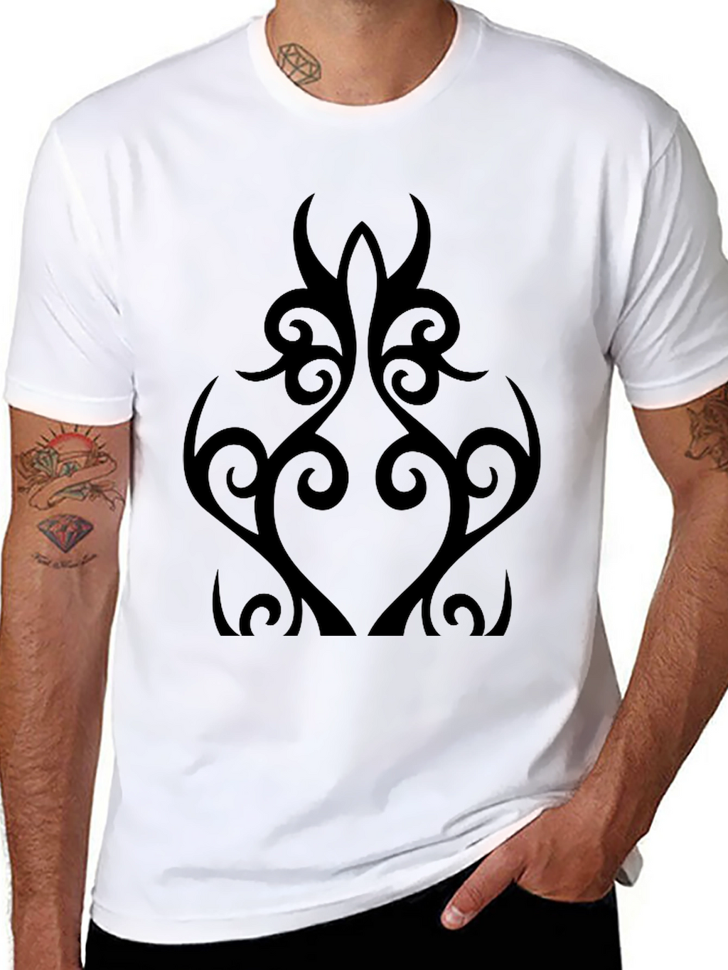 Tribal Graphic Black T-Shirt - Stylish Casual Wear