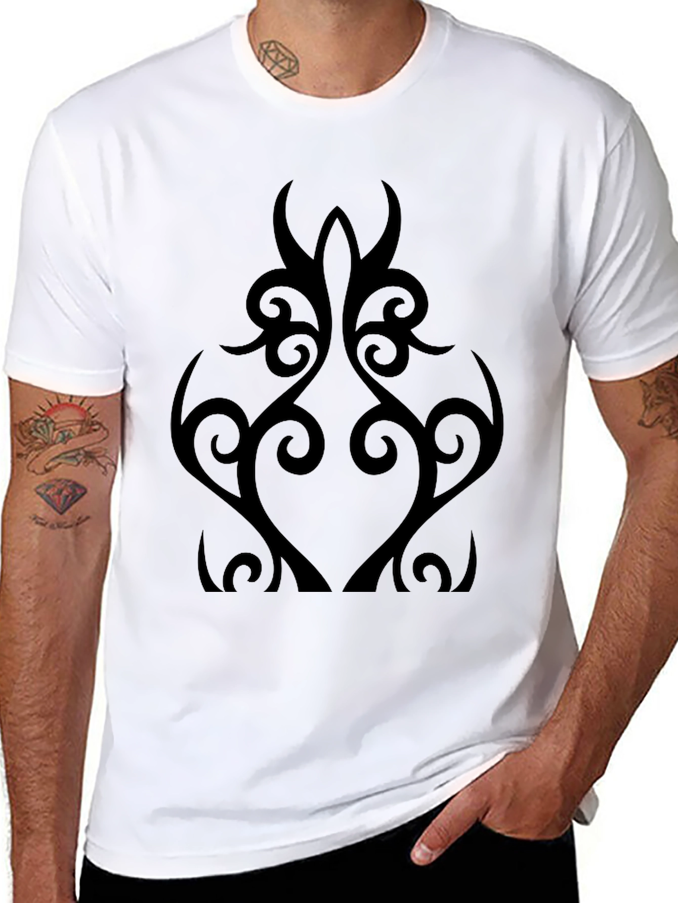 Tribal Graphic Black T-Shirt - Stylish Casual Wear