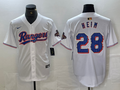 Men's Texas Rangers Jonah Heim #28 White 2024 Gold Collection Limited Player Jerseys