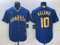Men's Seattle Mariners Jarred Kelenic #10 Royal 2023 City Connect Replica Jerseys