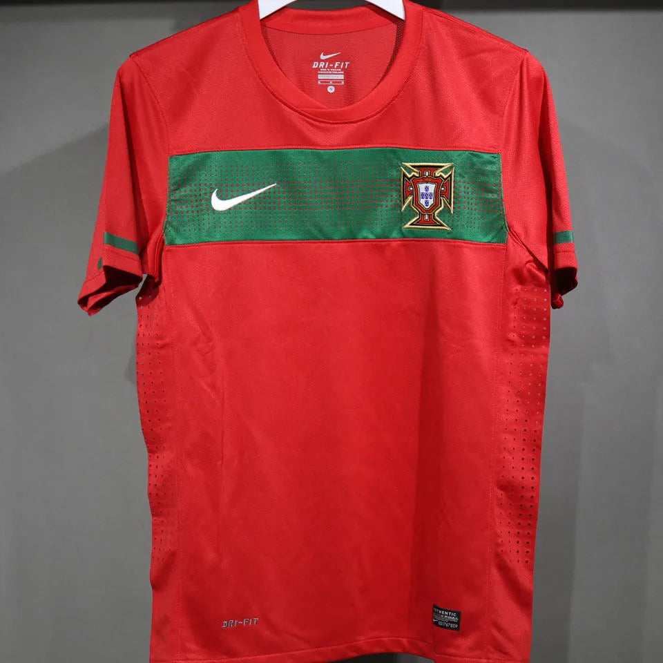 2010 Portugal Home Red Retro Player Version Soccer Jersey 球员版 Detail 2
