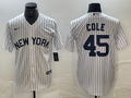 Men's New York Yankees Gerrit Cole #45 White Limited Jerseys