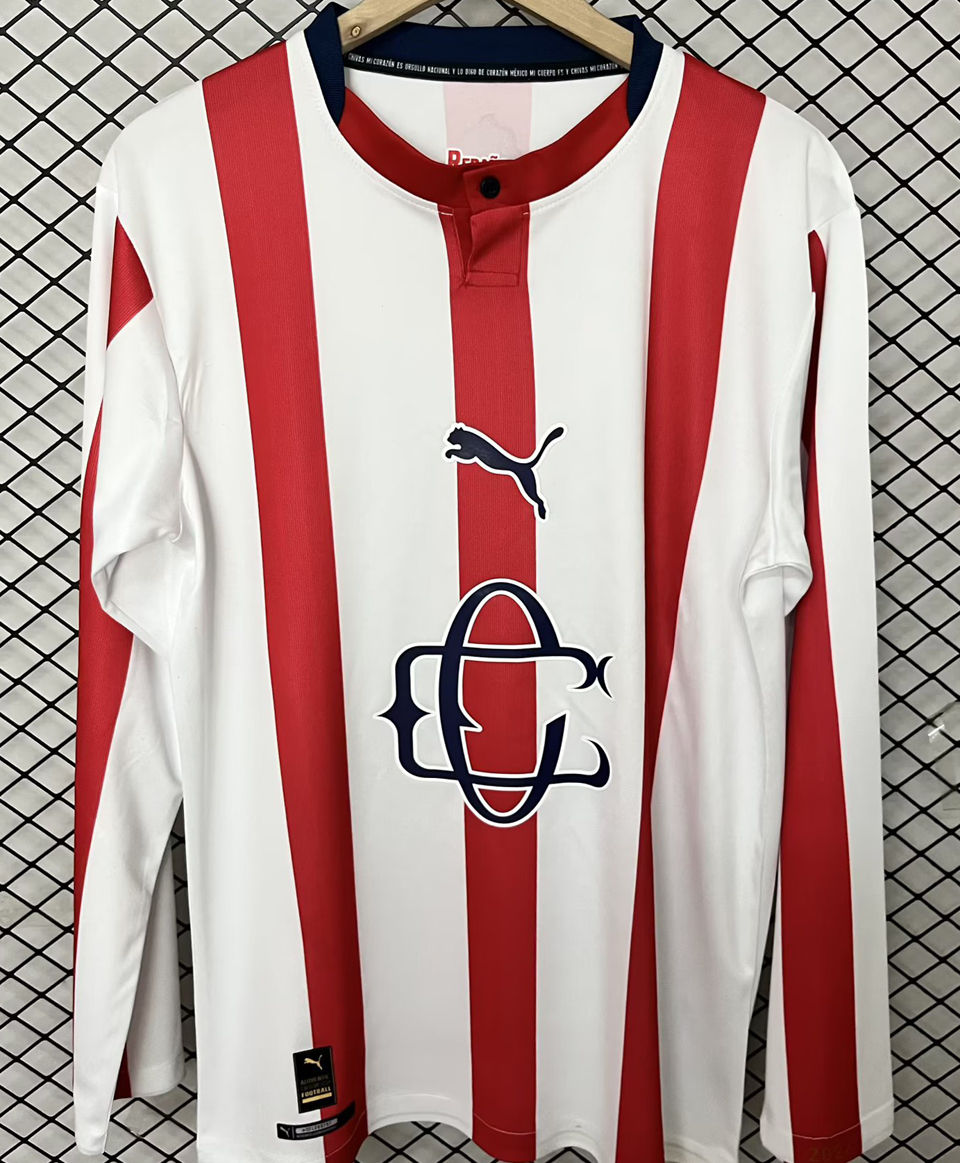 2026/27 Chivas 120th Anniversary Edition Retro Long Sleeve Soccer Jersey Item NO.: 2148704 Front