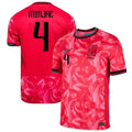 MINJAE #4 South Korea Home Red Fans Soccer Jersey 2024/25 ★★ Front