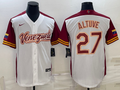 Men's 2023 World Baseball Classic #27 Jose Altuve Venezuela White Jerseys