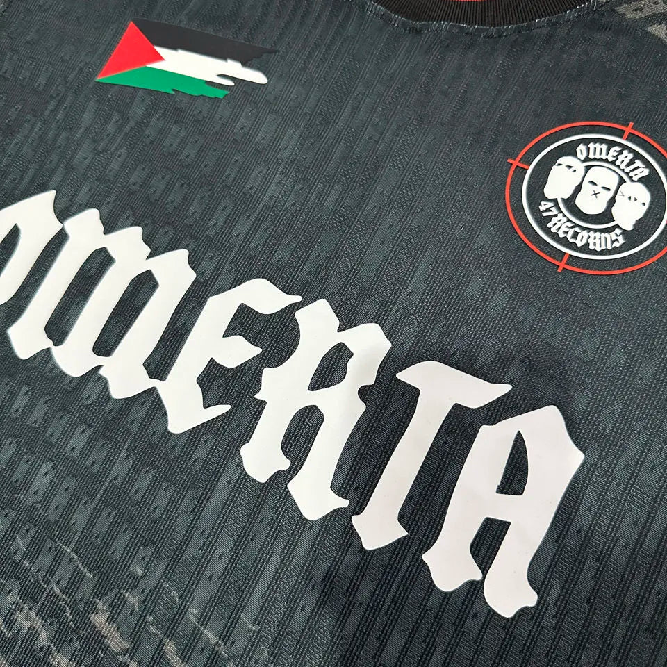 2025/26 Omerta #47 Black Player Version Soccer Jersey Detail 3