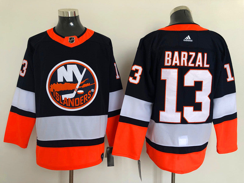 Men's New York Islanders Mathew Barzal #13 Black Player Game Jerseys