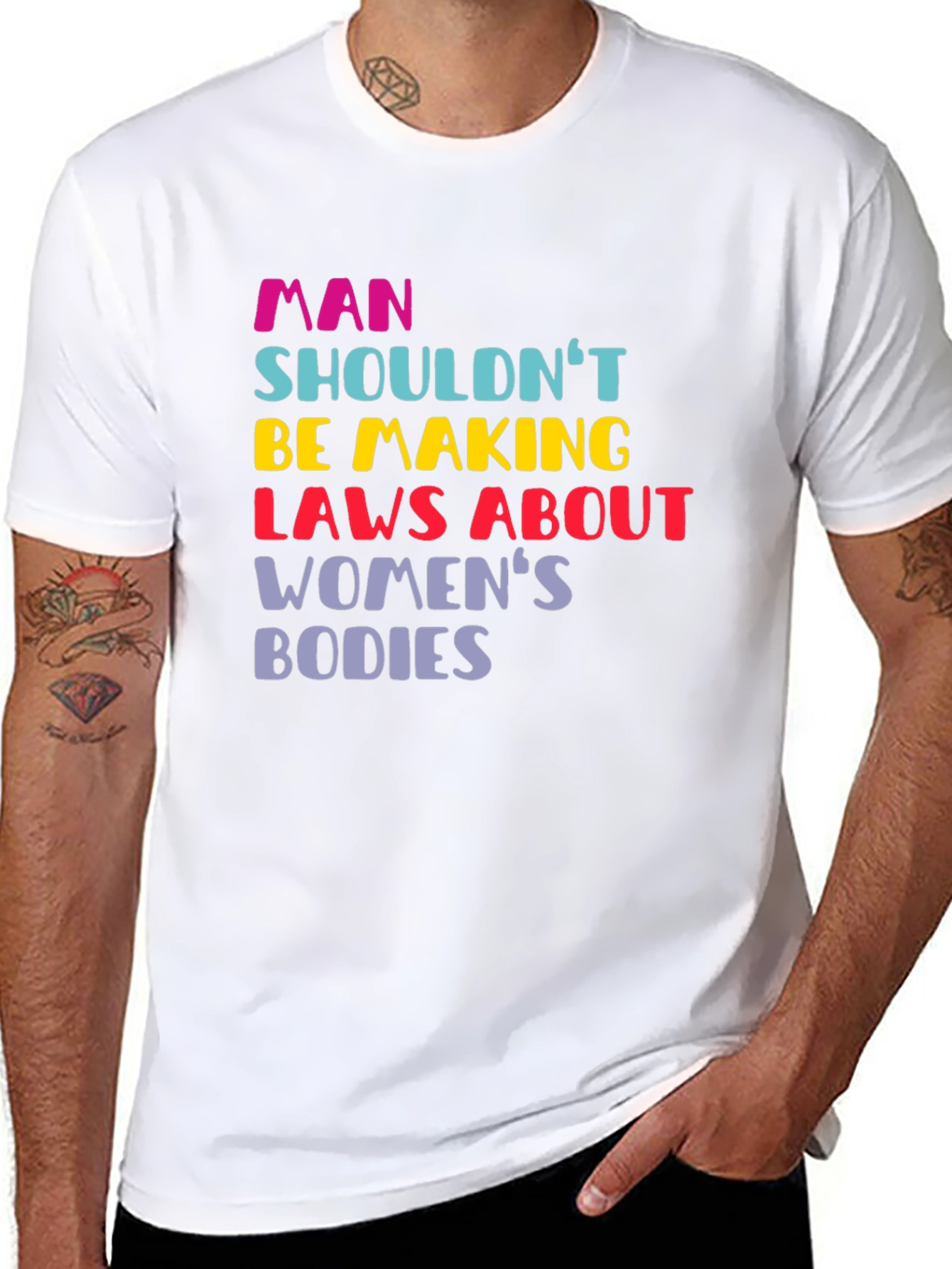 Man Shouldnt Be Making Laws Womens Bodies T-Shirt