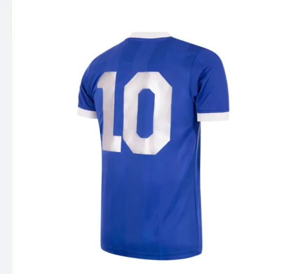 1986 Argentina Away Blue Retro Soccer Jersey Detail 1