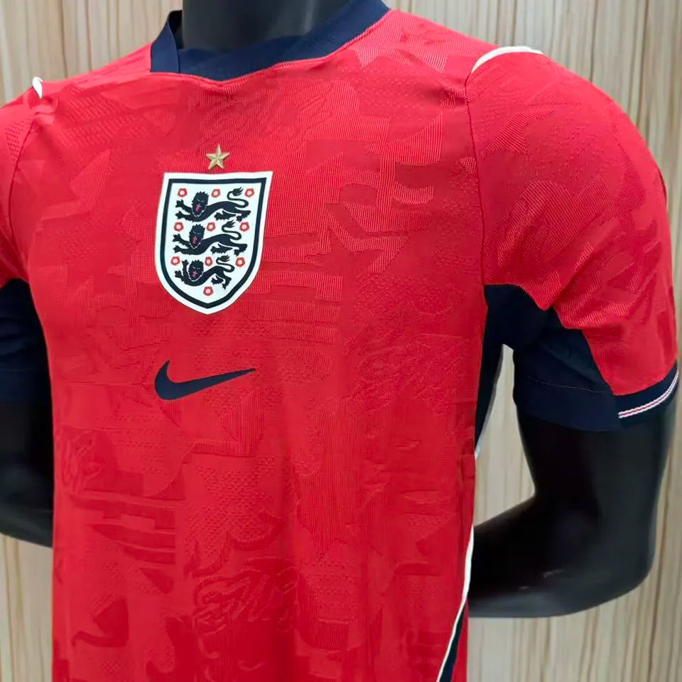 2026/27 England Away Red Player Version Soccer Jersey Detail 2