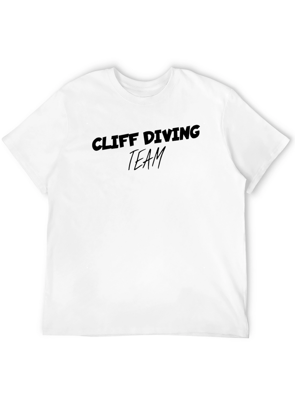 Cliff Diving Team Black Cotton T-Shirt