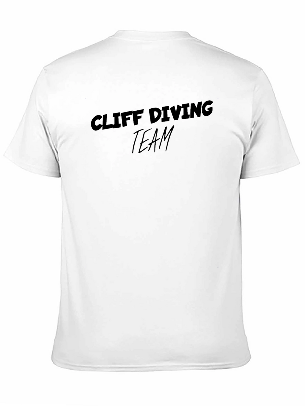 Cliff Diving Team Black Cotton T-Shirt