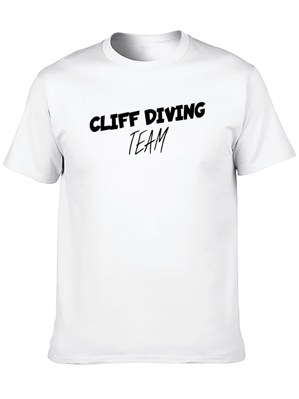 Cliff Diving Team Black Cotton T-Shirt