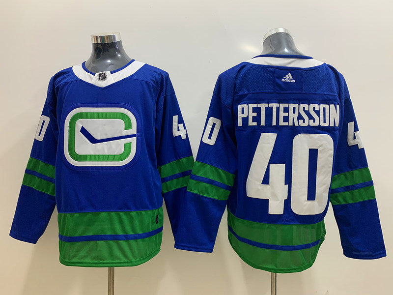 Men's Vancouver Canucks Elias Pettersson #40 Royal Breakaway Player Jerseys
