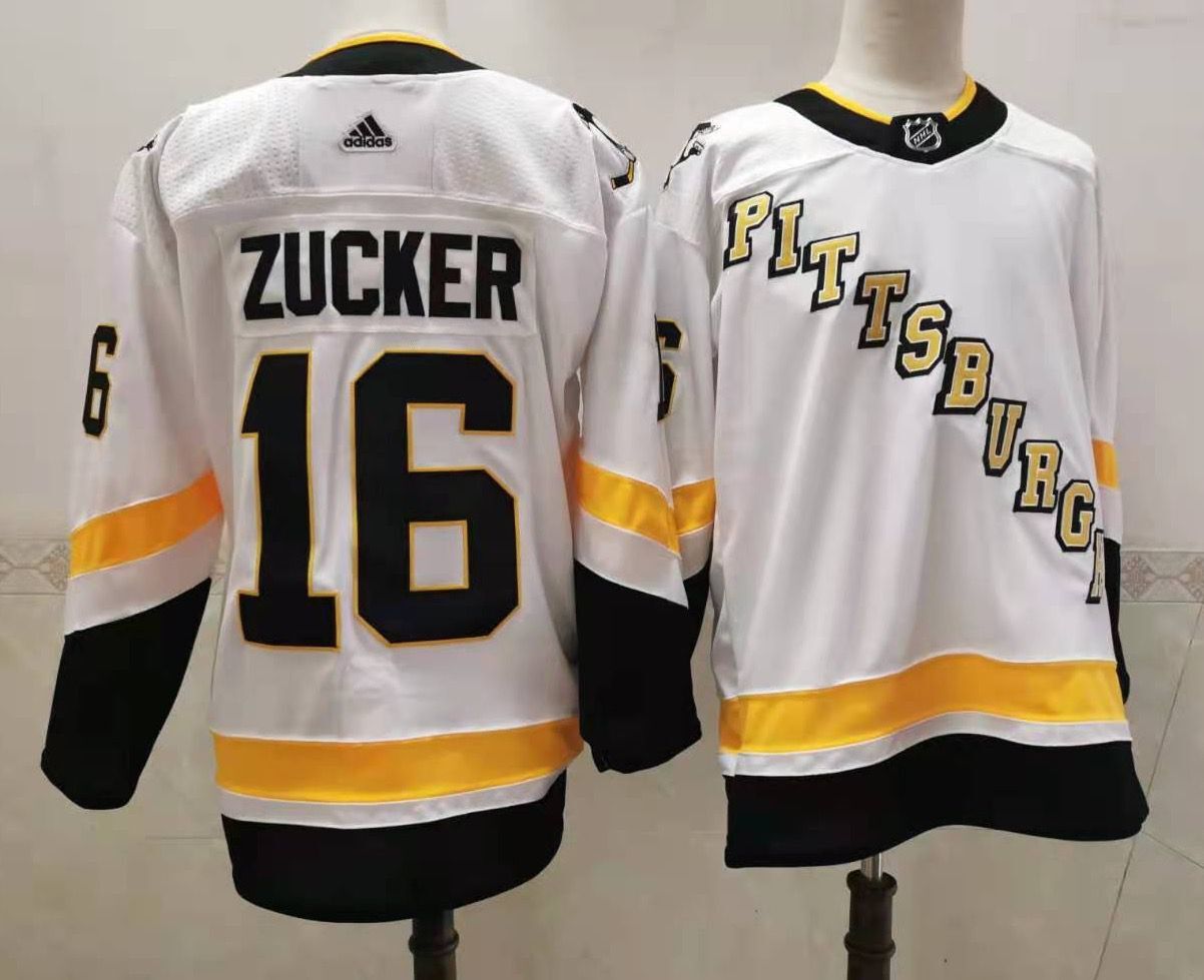 Men's Pittsburgh Penguins Jason Zucker #16 White Player Game Jerseys