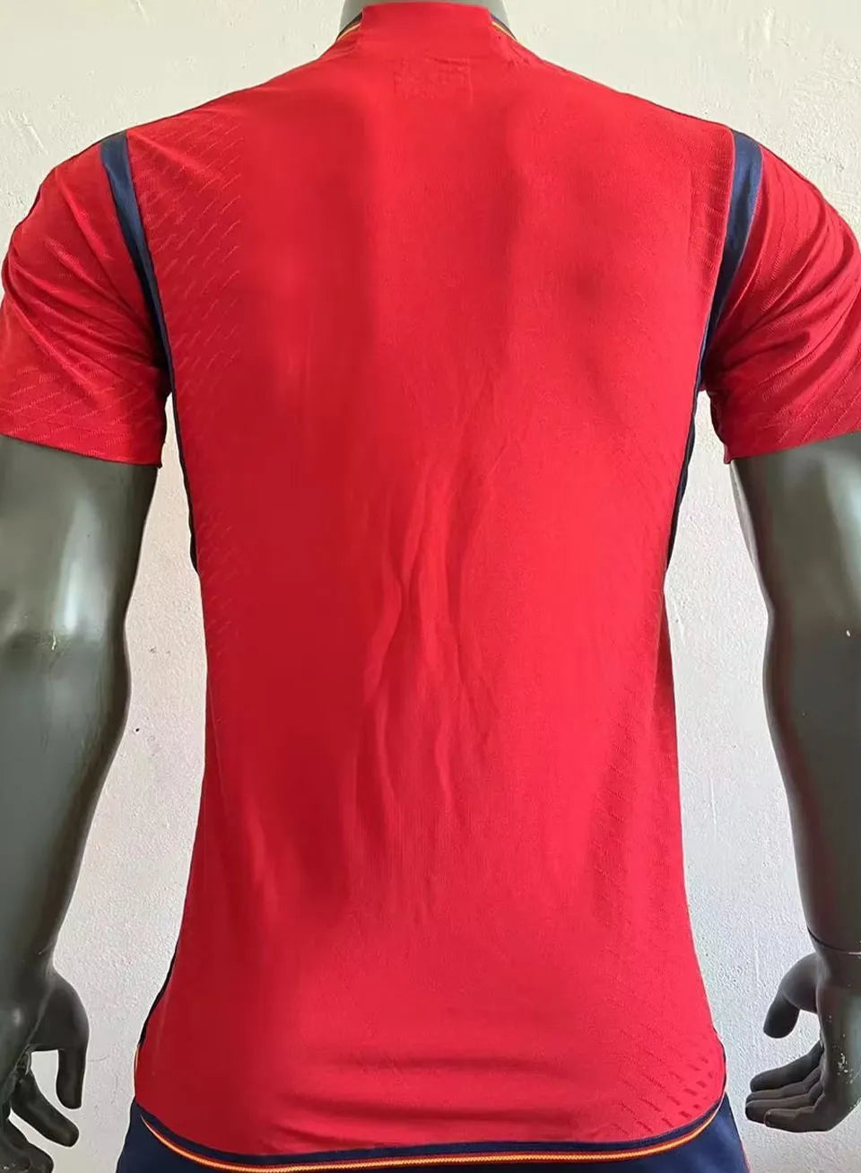 2022/23 Spain Home Red Player Version Soccer Jersey Back