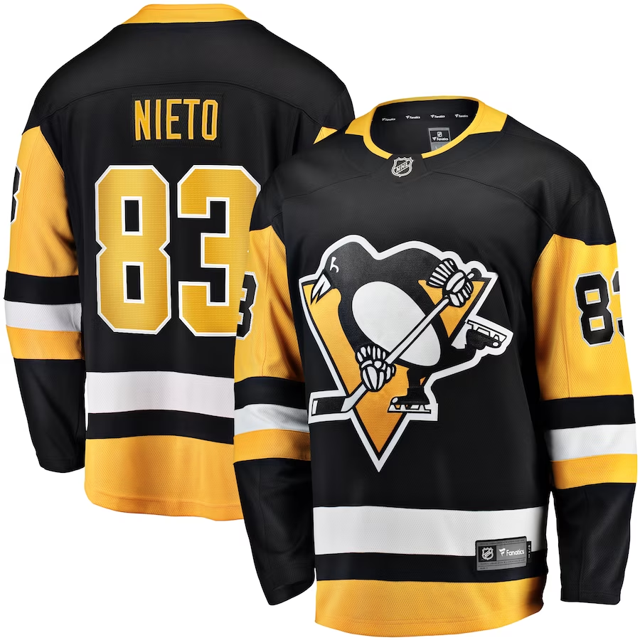 Men's Pittsburgh Penguins Matt Nieto #83 Black Player Game Jerseys