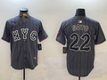Men's New York Mets Juan Soto #22 Graphite 2024 City Connect Limited Player Jerseys