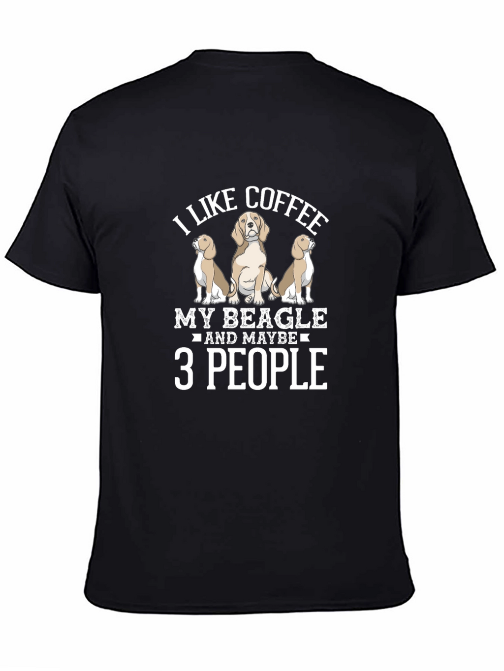 Coffee Beagle and People T-Shirt