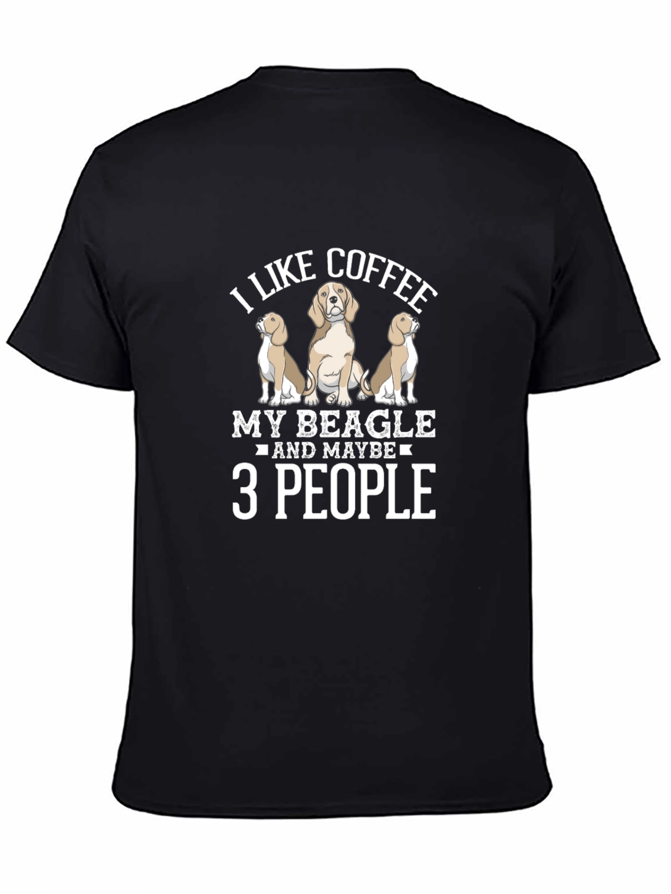 Coffee Beagle and People T-Shirt