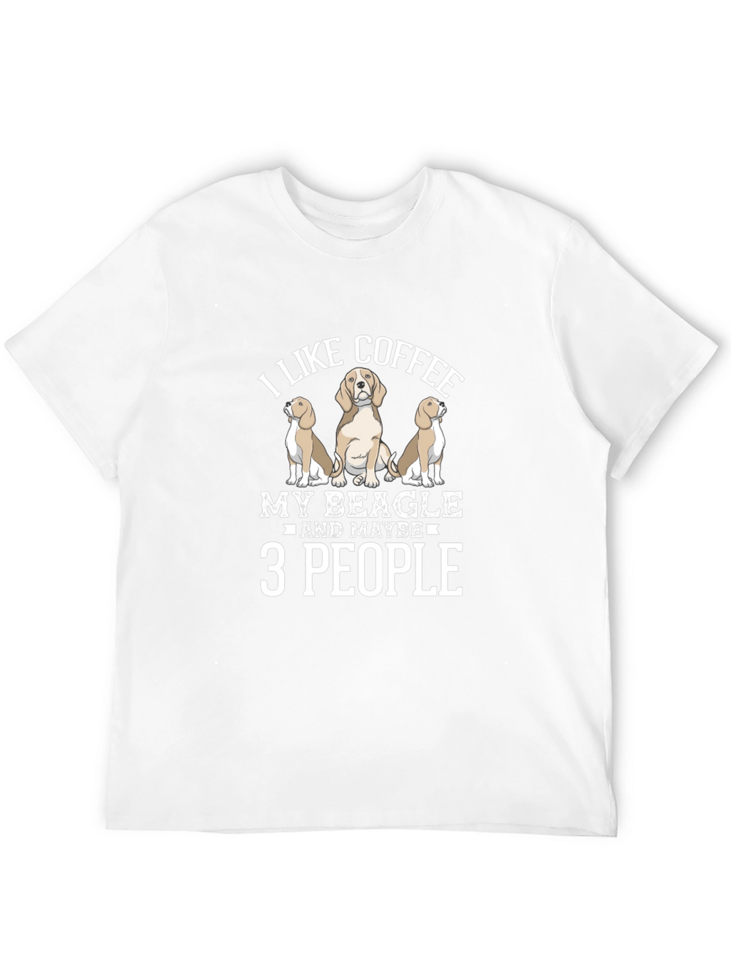 Coffee Beagle and People T-Shirt