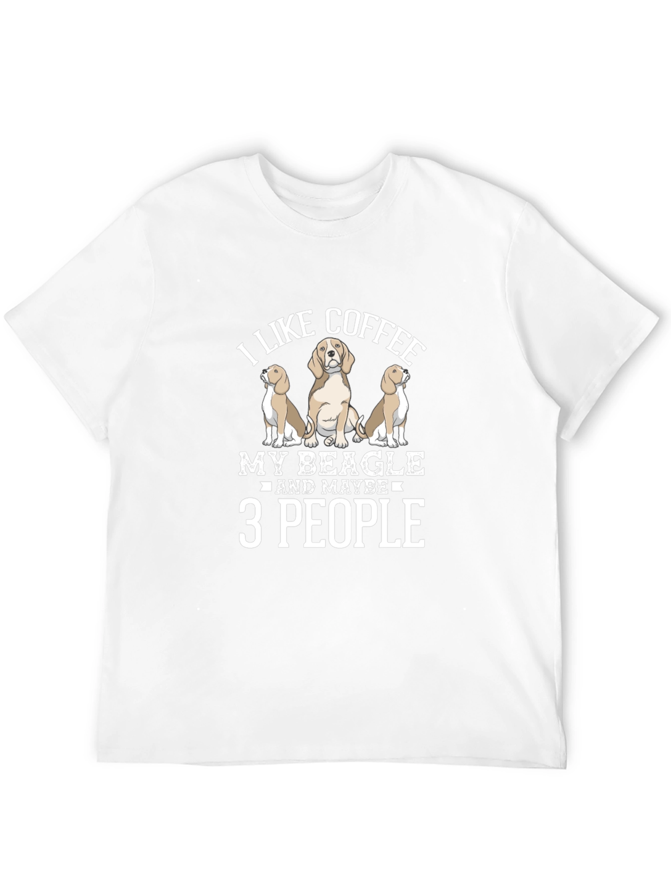 Coffee Beagle and People T-Shirt