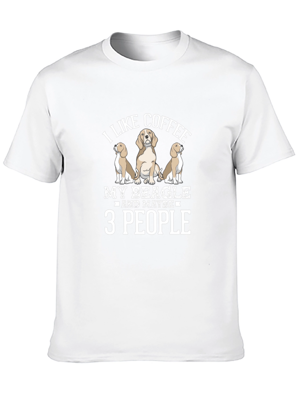 Coffee Beagle and People T-Shirt
