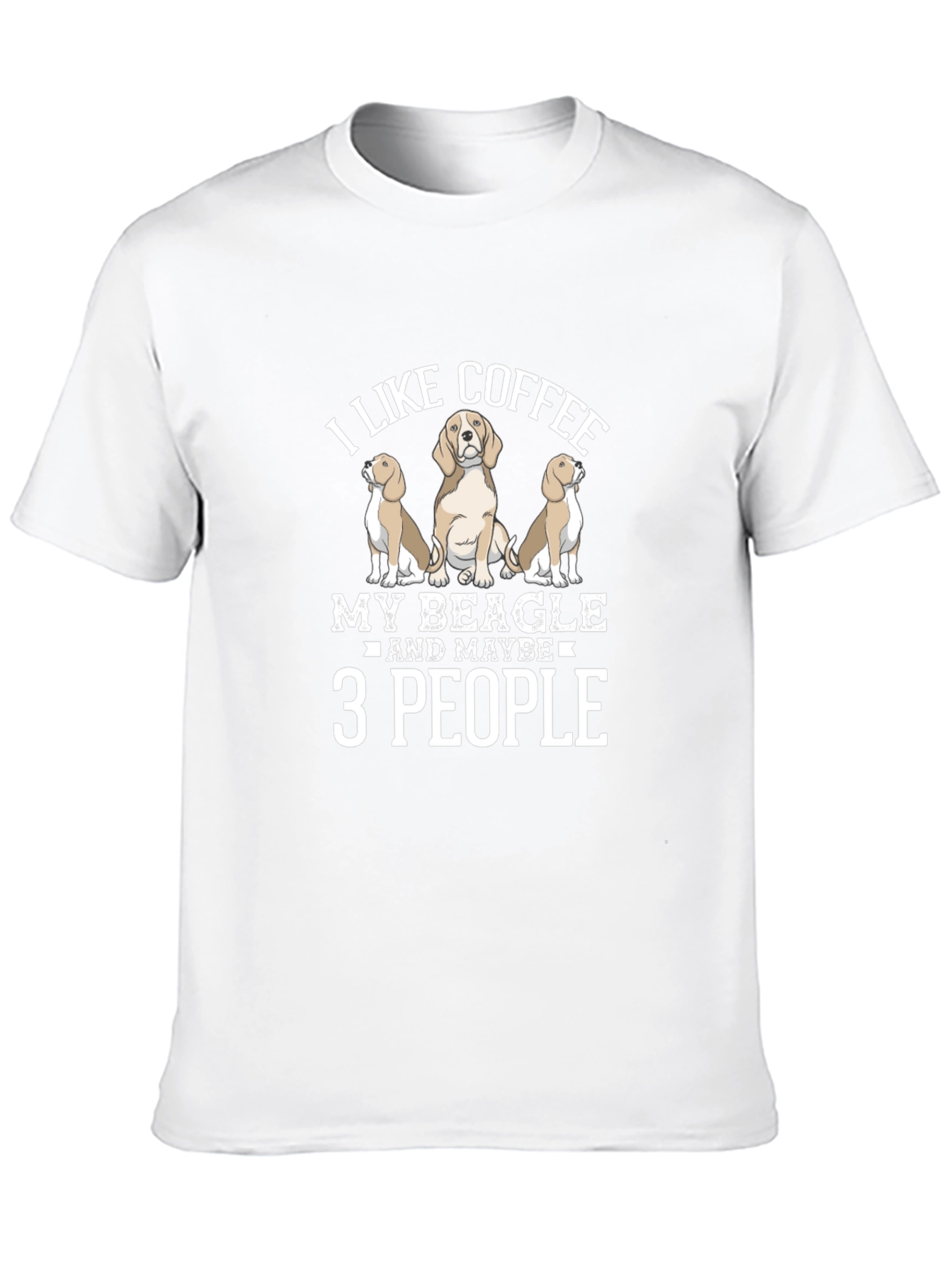 Coffee Beagle and People T-Shirt