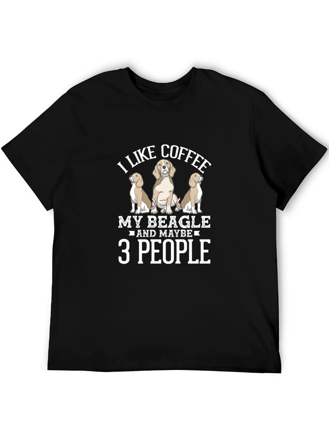 Coffee Beagle and People T-Shirt