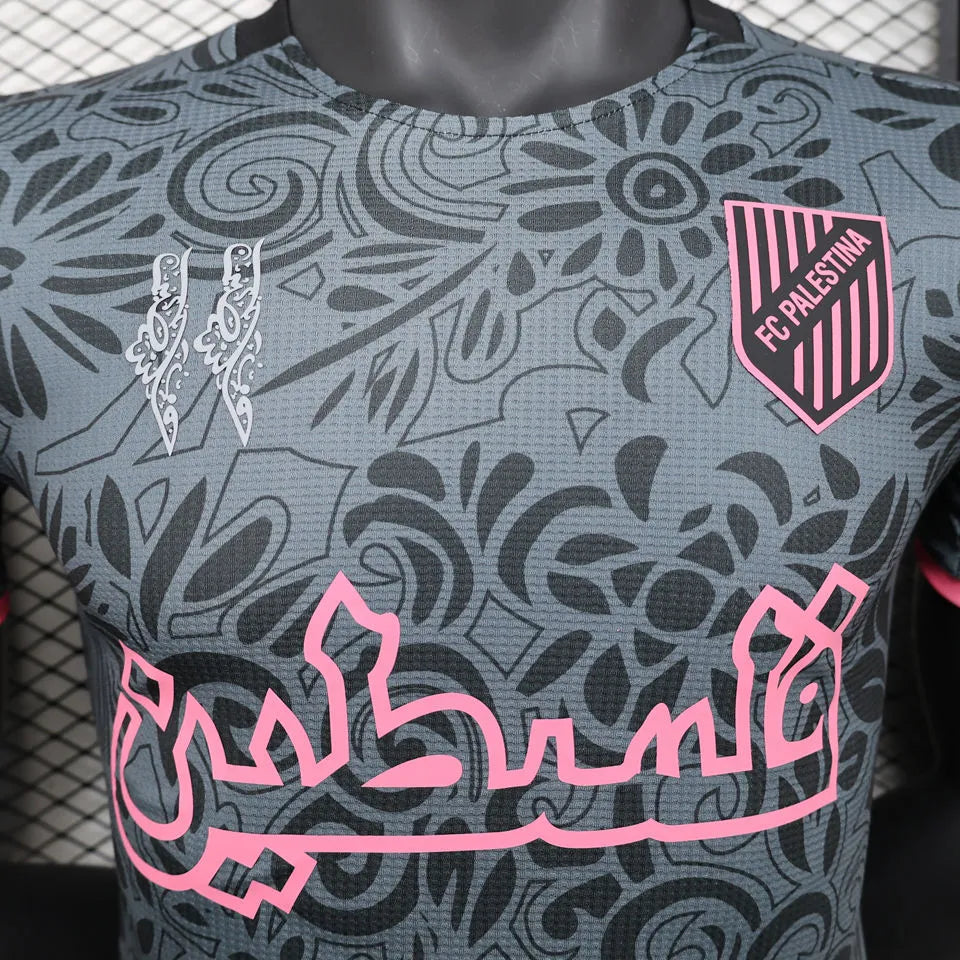 2024/25 FC Palestine Grey Plyaer Version Jersey Detail 1