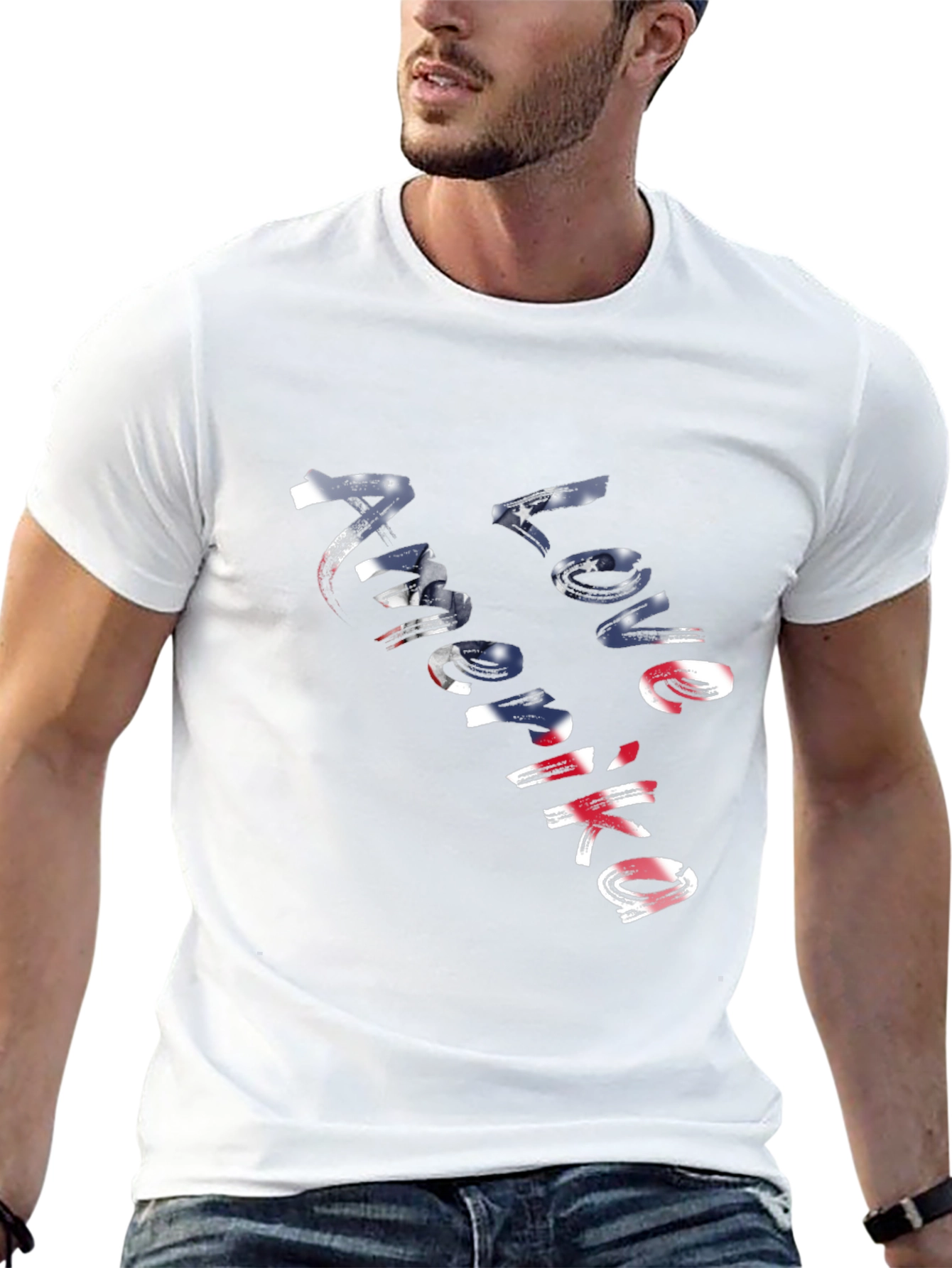 Love America Graphic Tee - Patriotic USA Shirt