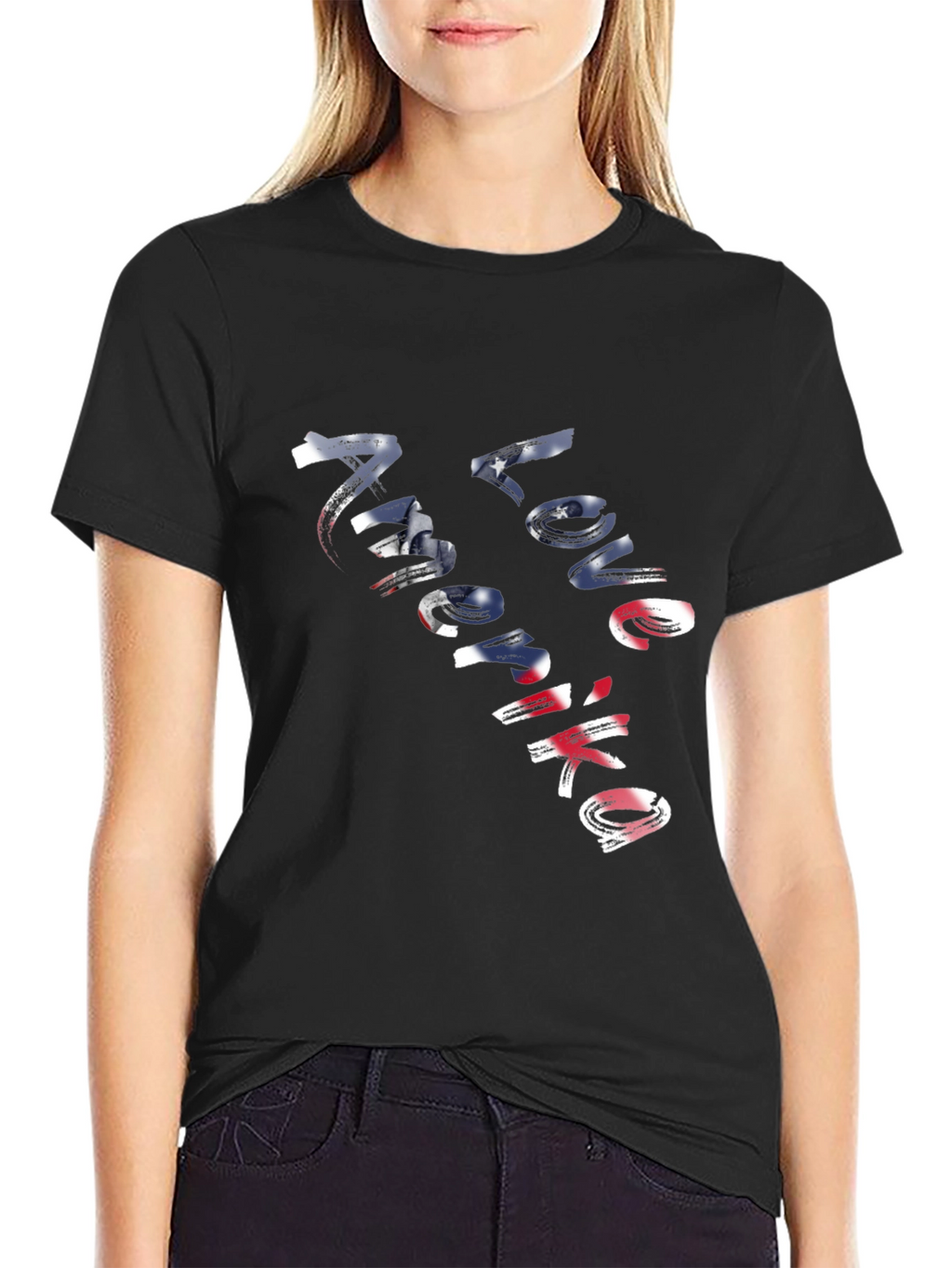 Love America Graphic Tee - Patriotic USA Shirt