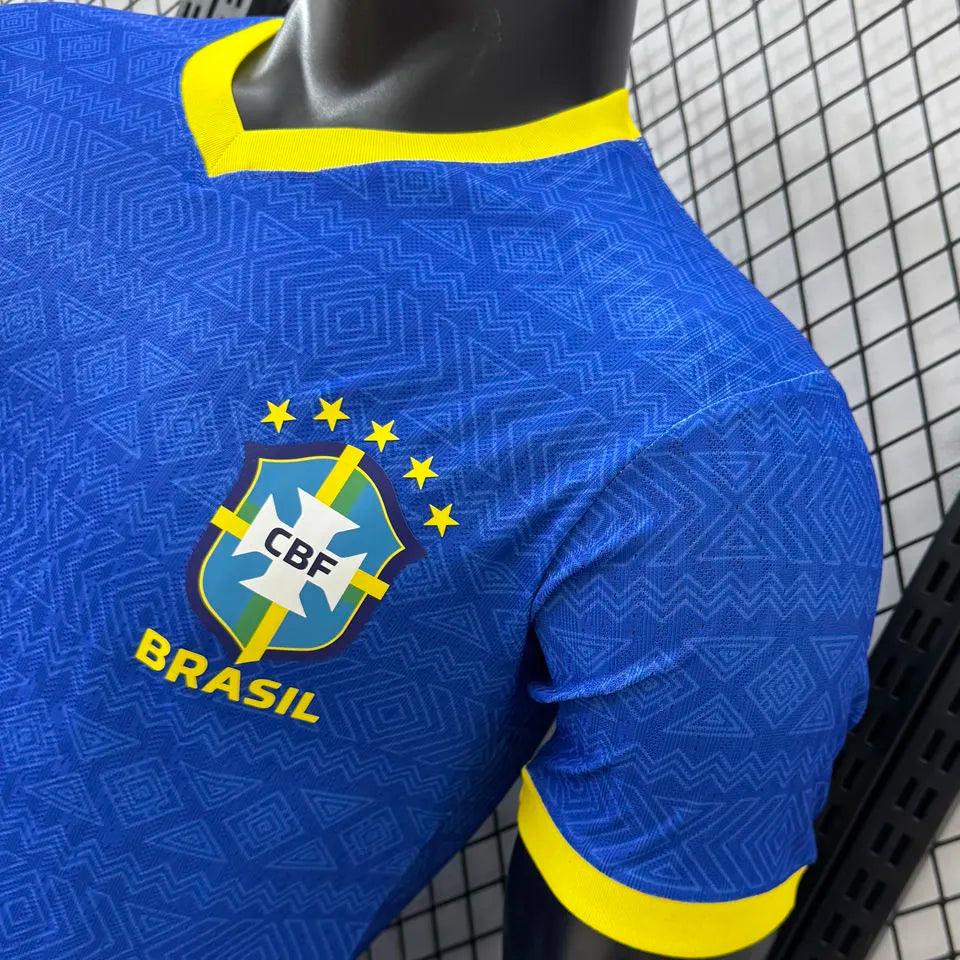 2026/27 Brazil Blue Special Edition Player Version Soccer Jersey Detail 3