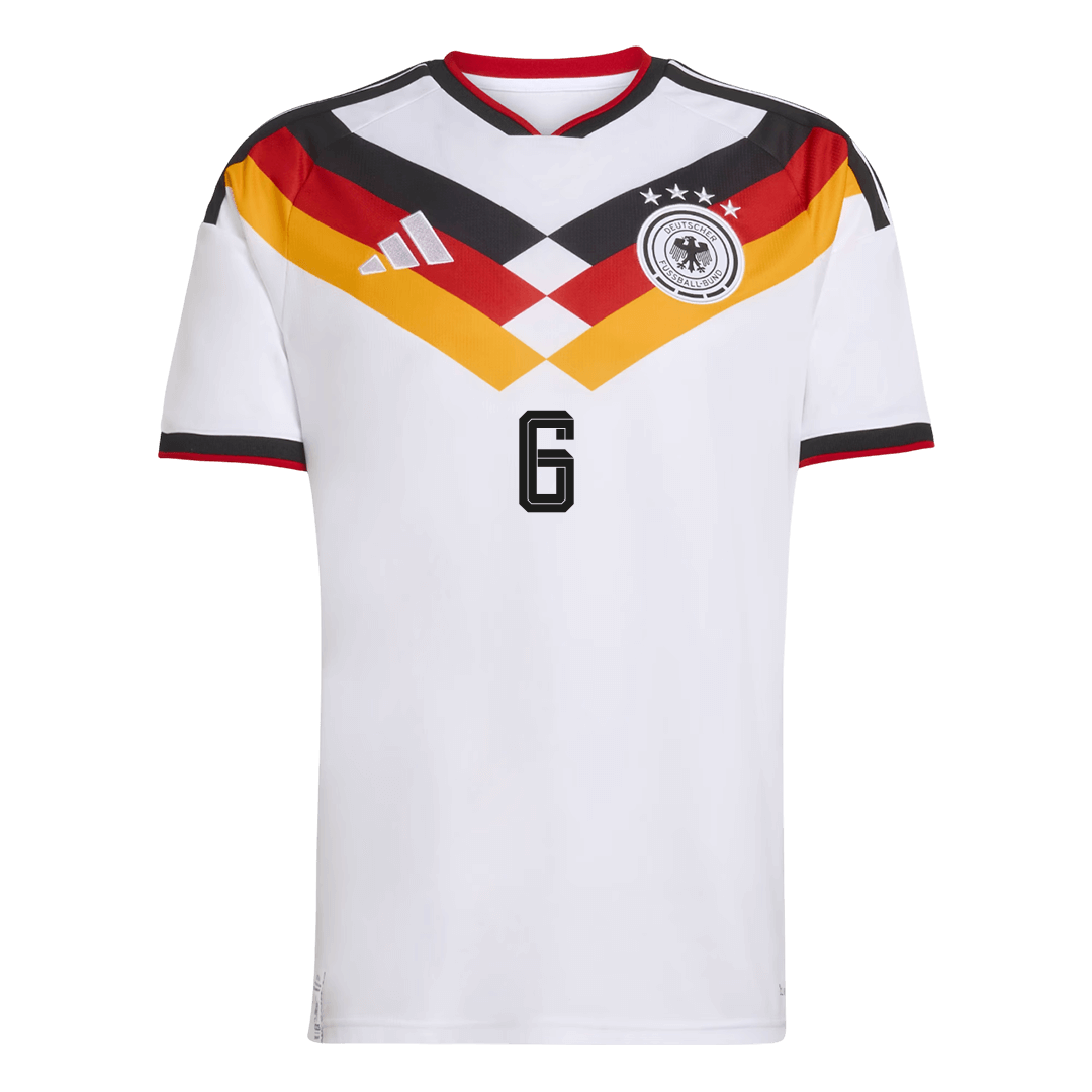 KIMMICH #6 Germany Home Soccer Jersey World Cup 2026 White Back