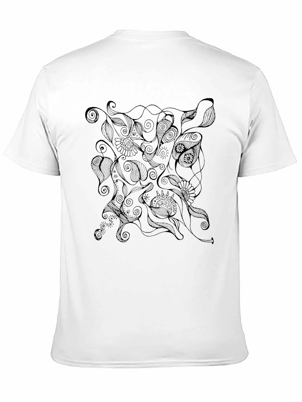 Abstract Black Graphic Tee - Modern Style