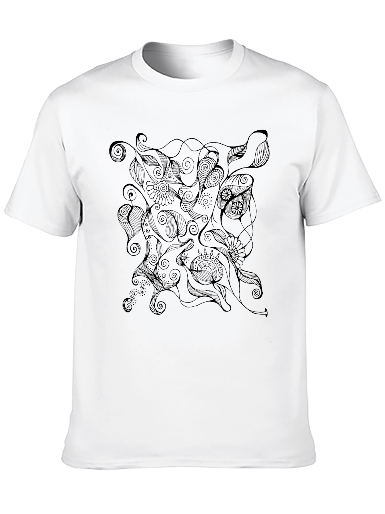 Abstract Black Graphic Tee - Modern Style