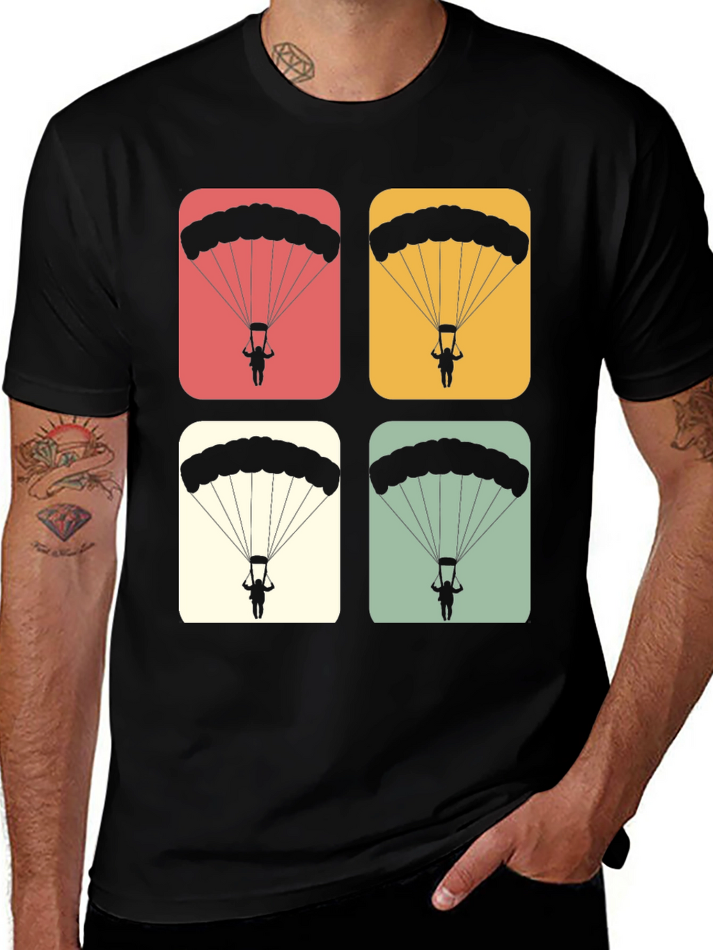 Parachute Retro Style Graphic T-Shirt