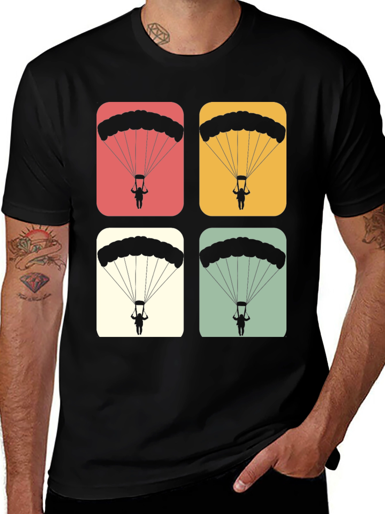 Parachute Retro Style Graphic T-Shirt