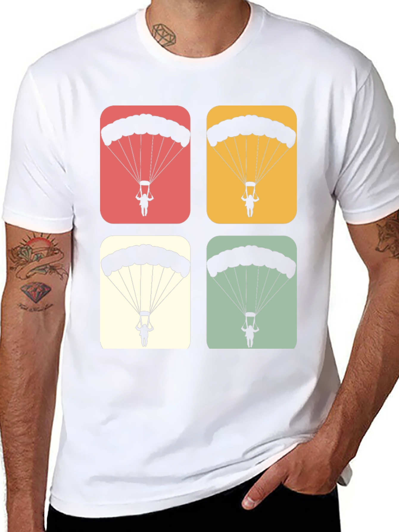 Parachute Retro Style Graphic T-Shirt