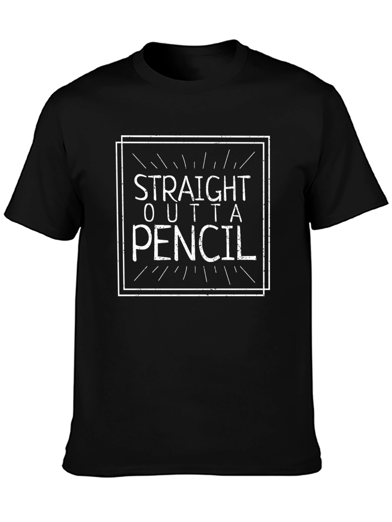 Straight Outta Pencil Graphic Tee - Black