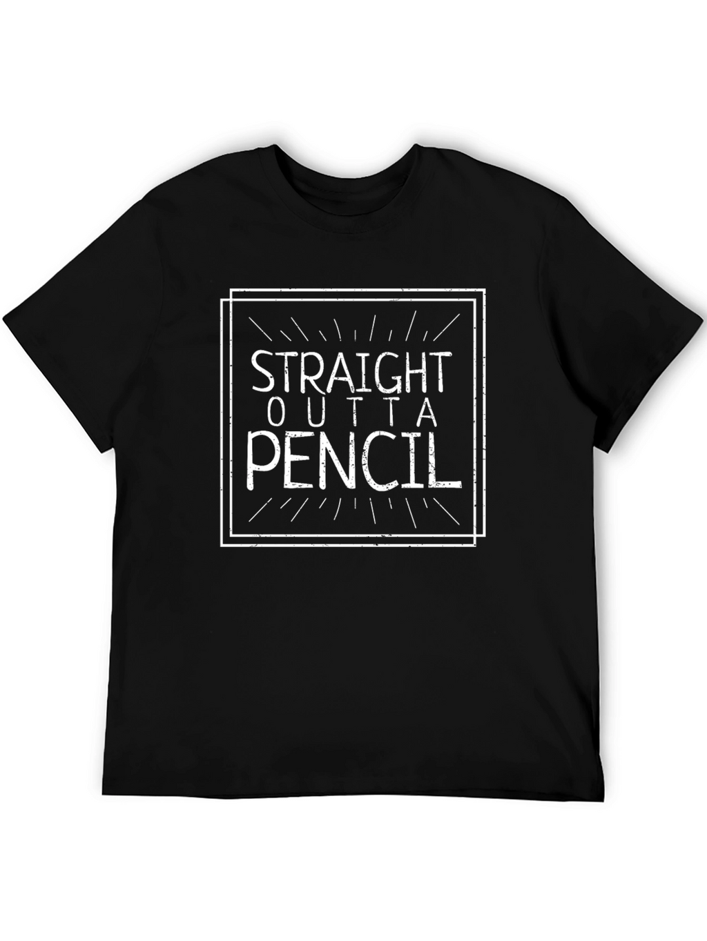 Straight Outta Pencil Graphic Tee - Black