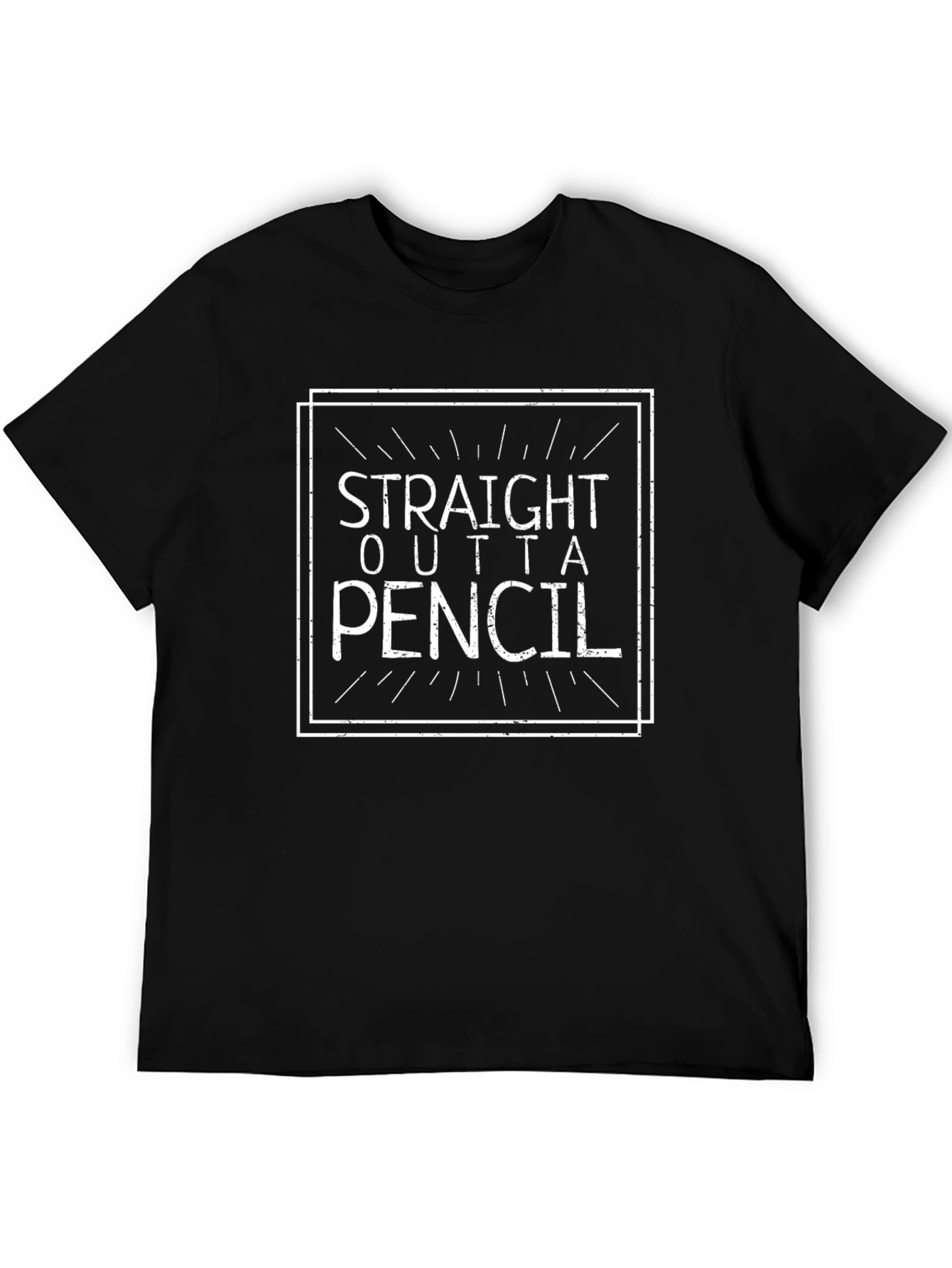 Straight Outta Pencil Graphic Tee - Black