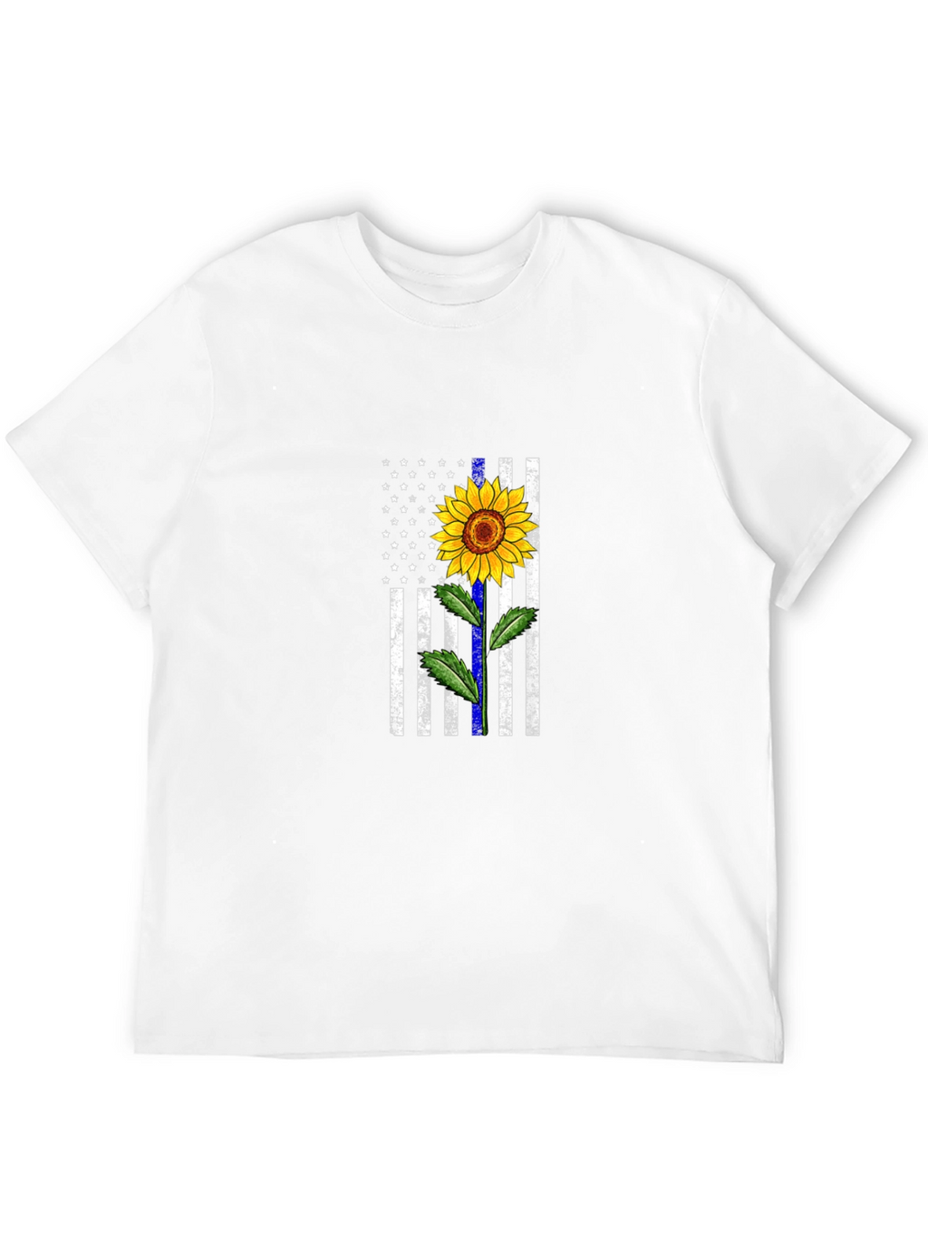 Sunflower Thin Blue Line Flag Graphic Tee