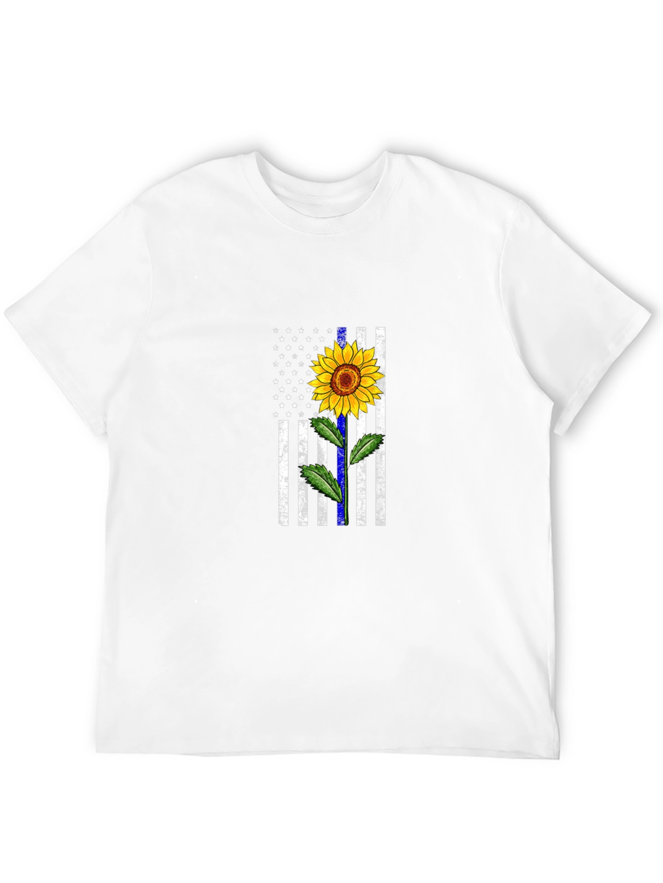 Sunflower Thin Blue Line Flag Graphic Tee