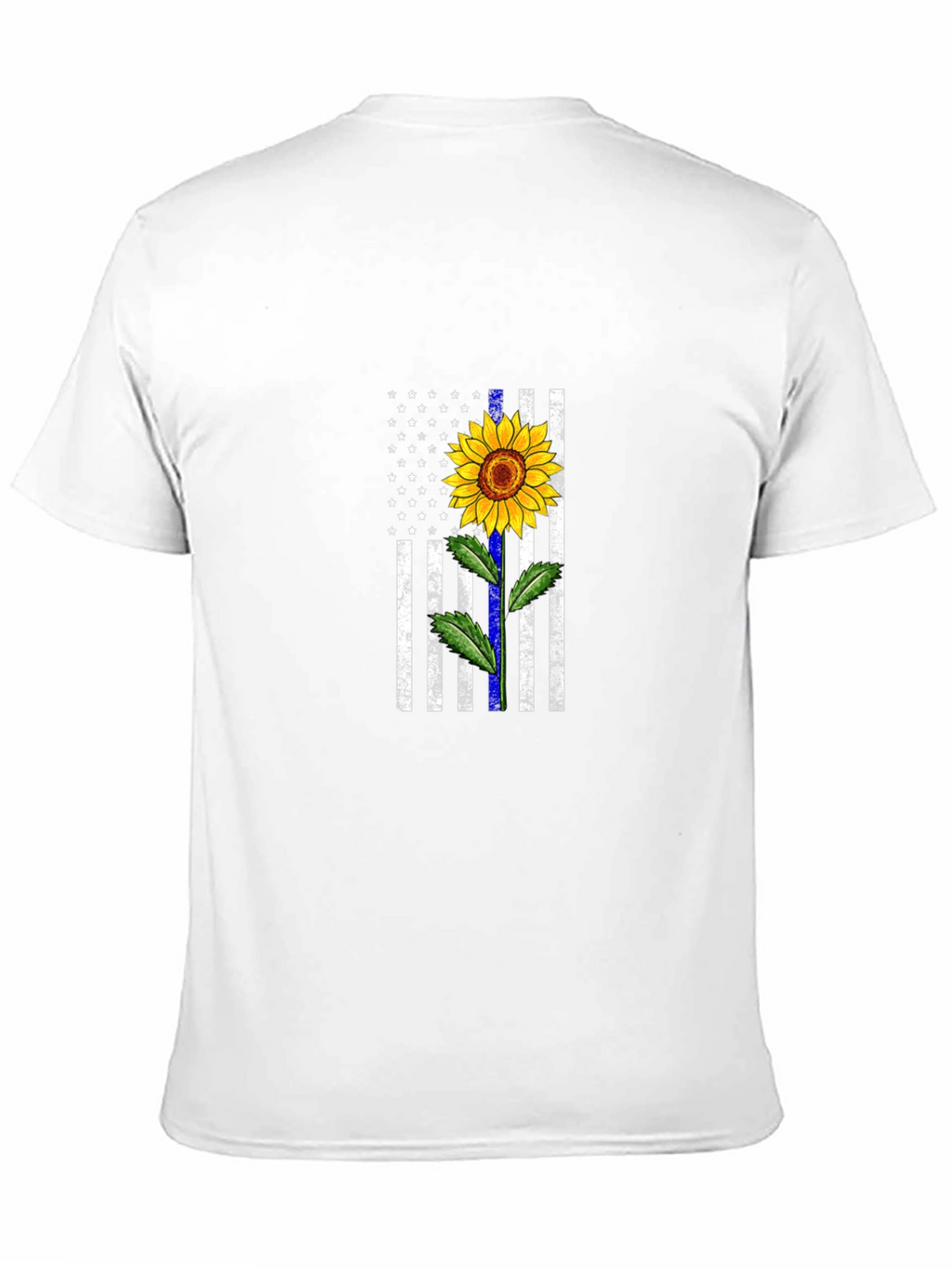 Sunflower Thin Blue Line Flag Graphic Tee