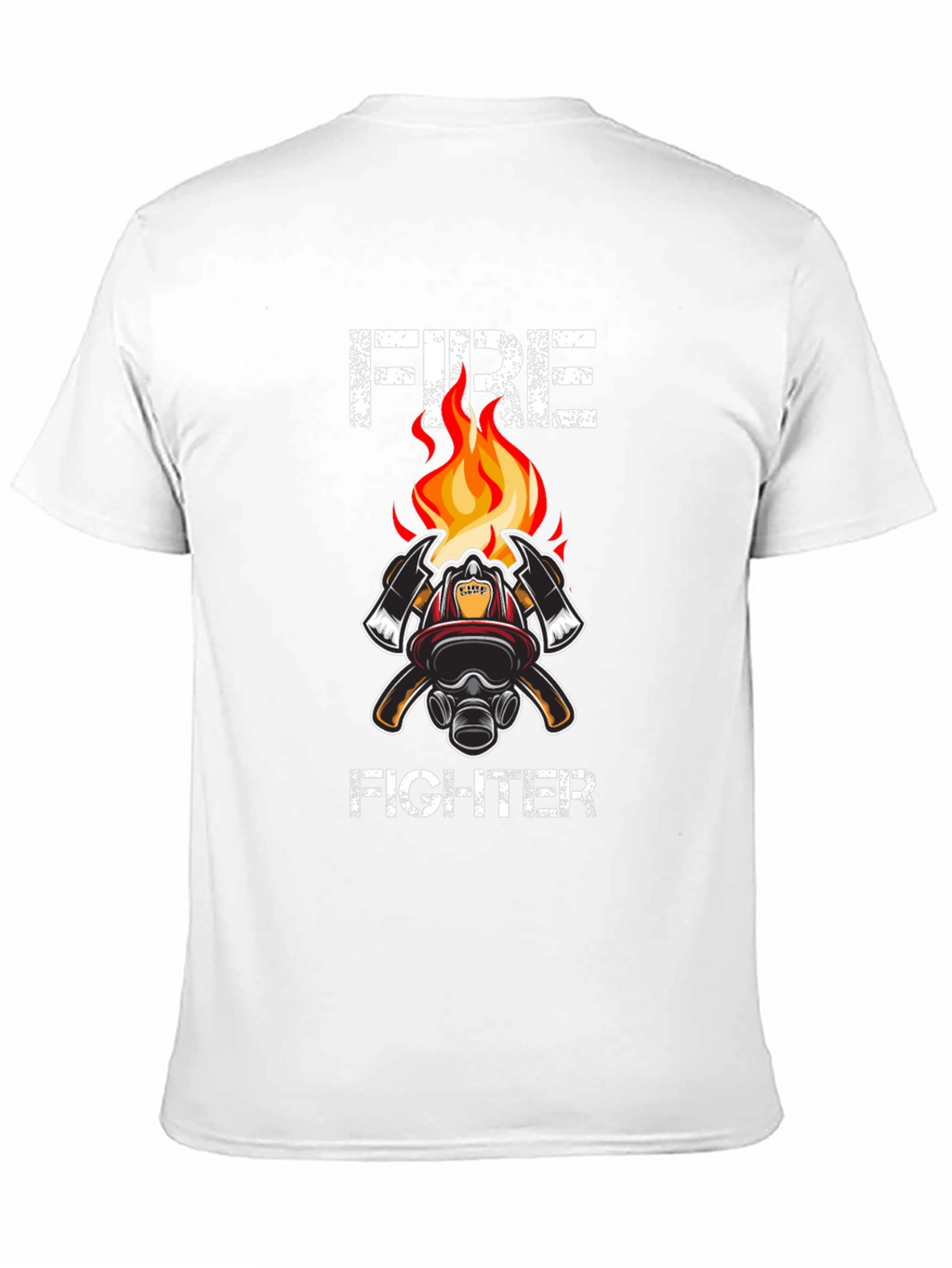 Firefighter T-Shirt - Axe & Helmet Graphic Tee